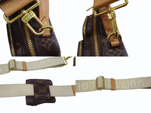 LOUIS VUITTON ルイヴィトン モノグラム ユーティリティ クロスボディ M80446 ショルダーバッグ ブラウン ゴールド金具 美品 中古 4b003732