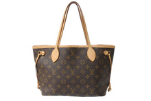 Load image into Gallery viewer, LOUIS VUITTON ルイヴィトン トートバッグ ネヴァーフルPM モノグラム M40155 ブラウン モノグラムキャンバス レザー ゴールド金具 美品 中古 4b003733