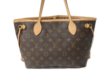 Load image into Gallery viewer, LOUIS VUITTON ルイヴィトン トートバッグ ネヴァーフルPM モノグラム M40155 ブラウン モノグラムキャンバス レザー ゴールド金具 美品 中古 4b003733
