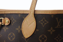 Load image into Gallery viewer, LOUIS VUITTON ルイヴィトン トートバッグ ネヴァーフルPM モノグラム M40155 ブラウン モノグラムキャンバス レザー ゴールド金具 美品 中古 4b003733