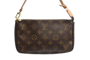 極美品 LOUIS VUITTON ルイヴィトン ポシェット アクセソワール アクセサリーポーチ M51980 モノグラム PVC レザー 中古 4b003738