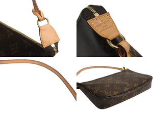 極美品 LOUIS VUITTON ルイヴィトン ポシェット アクセソワール アクセサリーポーチ M51980 モノグラム PVC レザー 中古 4b003738