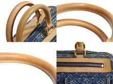 Load image into Gallery viewer, 極美品 LOUIS VUITTON ルイヴィトン ネオスピーディ ハンドバッグ M95019 モノグラム デニム インディゴブルー ゴールド金具 中古 4b003739
