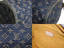 Load image into Gallery viewer, 極美品 LOUIS VUITTON ルイヴィトン ネオスピーディ ハンドバッグ M95019 モノグラム デニム インディゴブルー ゴールド金具 中古 4b003739