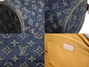 極美品 LOUIS VUITTON ルイヴィトン ネオスピーディ ハンドバッグ M95019 モノグラム デニム インディゴブルー ゴールド金具 中古 4b003739
