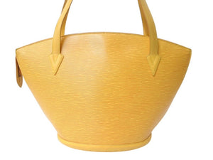 LOUIS VUITTON ルイヴィトン サンジャック ハンドバッグ M52269 エピ レザー イエロー ゴールド金具 美品 中古 4b003743