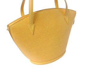LOUIS VUITTON ルイヴィトン サンジャック ハンドバッグ M52269 エピ レザー イエロー ゴールド金具 美品 中古 4b003743