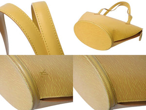 LOUIS VUITTON ルイヴィトン サンジャック ハンドバッグ M52269 エピ レザー イエロー ゴールド金具 美品 中古 4b003743