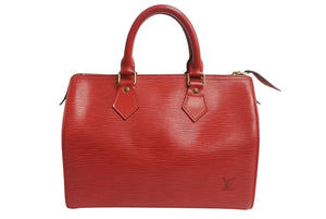 LOUIS VUITTON ルイヴィトン スピーディ25 ハンドバッグ ミニボストンバッグ エピレザー M43017 カスティリアンレッド 美品 中古 4b003745
