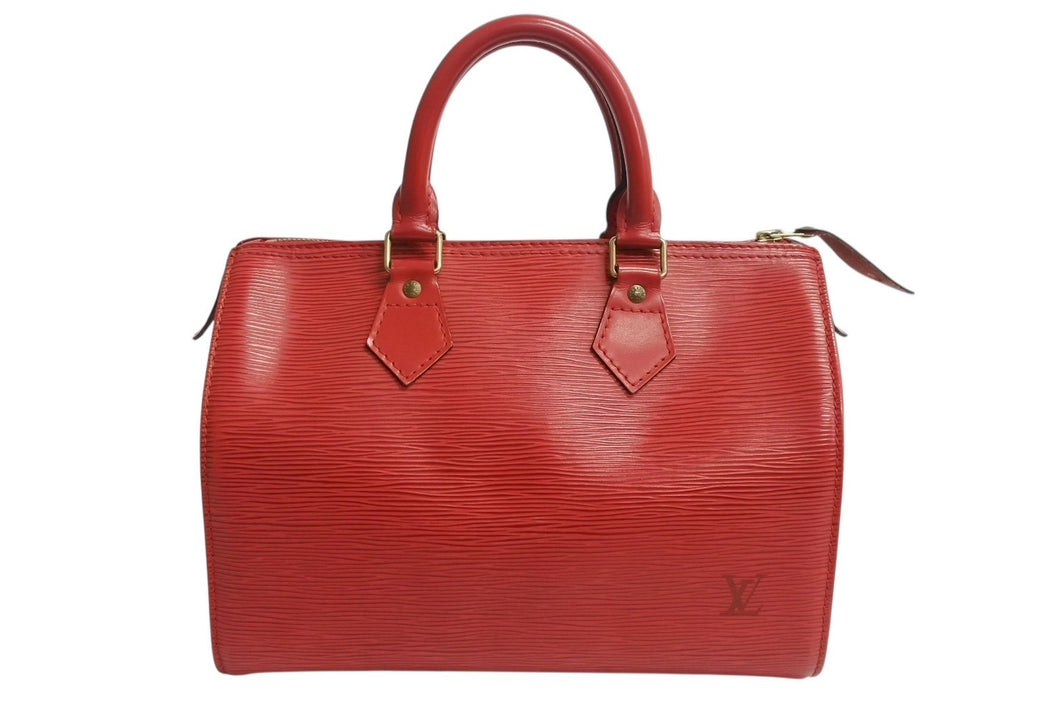 LOUIS VUITTON ルイヴィトン スピーディ25 ハンドバッグ ミニボストンバッグ エピレザー M43017 カスティリアンレッド 美品 中古 4b003745