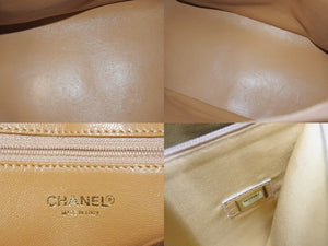 CHANEL シャネル 復刻トート 7番台 ハンドバッグ A01804 ココマーク キャビアスキン ベージュ ゴールド金具 美品 中古 4b003747