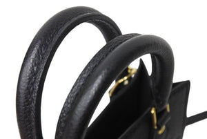 極美品 LOUIS VUITTON ルイヴィトン ハンドバッグ プティット・サックプラ モノグラムアンプラント M81417 ブラック 中古 4b003748