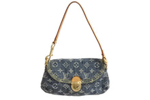 Load image into Gallery viewer, LOUIS VUITTON ルイヴィトン ミニプリーティ ワンショルダーバッグ M95050 モノグラム デニム レザー ゴールド金具 美品 中古 4b003750