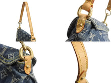 Load image into Gallery viewer, LOUIS VUITTON ルイヴィトン ミニプリーティ ワンショルダーバッグ M95050 モノグラム デニム レザー ゴールド金具 美品 中古 4b003750