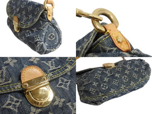 LOUIS VUITTON ルイヴィトン ミニプリーティ ワンショルダーバッグ M95050 モノグラム デニム レザー ゴールド金具 美品 中古 4b003750