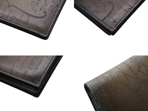 Berluti ベルルッティ スクリット カリグラフィ サンタル レザー ジップ ロングウォレット 長財布 サンドベージュ N235749 ロゴ 小物 美品 中古 4b003751