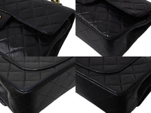 Load image into Gallery viewer, CHANEL シャネル マトラッセ23 Wフラップ Wチェーンショルダーバッグ 2番台 ラムスキン ココマーク ブラック 美品 中古 4b003754
