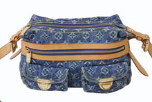 Load image into Gallery viewer, LOUIS VUITTON ルイヴィトン モノグラムデニム バギーPM ショルダーバッグ ワンショルダー M95049 インディゴブルー 美品 中古 4b003757