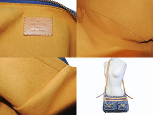LOUIS VUITTON ルイヴィトン モノグラムデニム バギーPM ショルダーバッグ ワンショルダー M95049 インディゴブルー 美品 中古 4b003757