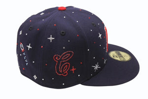 新品未使用 Couture クチュール UNIVERSEⅡ St.Louis Cardinals ジュエルキャップ 1ct ラボグロウンダイヤモンド スワロフスキー ネイビー 中古 4b003765
