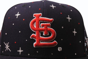 新品未使用 Couture クチュール UNIVERSEⅡ St.Louis Cardinals ジュエルキャップ 1ct ラボグロウンダイヤモンド スワロフスキー ネイビー 中古 4b003765