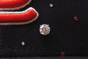 新品未使用 Couture クチュール UNIVERSEⅡ St.Louis Cardinals ジュエルキャップ 1ct ラボグロウンダイヤモンド スワロフスキー ネイビー 中古 4b003765