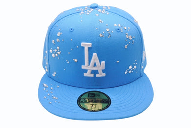 新品未使用 Couture クチュール SUMMER DROP 1 FANCY Los Angeles Dodgers ジュエルキャップ スワロフスキー アクア サイズ7 3/8 中古 4b003767