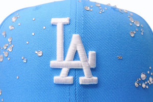 新品未使用 Couture クチュール SUMMER DROP 1 FANCY Los Angeles Dodgers ジュエルキャップ スワロフスキー アクア サイズ7 3/8 中古 4b003767