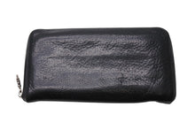 画像をギャラリービューアに読み込む, CHROME HEARTS クロムハーツ REC ZIP 3クロス ラウンドジップ レザーウォレット 長財布 ブラック シルバー 美品 中古 4b003775 