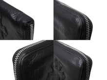 画像をギャラリービューアに読み込む, CHROME HEARTS クロムハーツ REC ZIP 3クロス ラウンドジップ レザーウォレット 長財布 ブラック シルバー 美品 中古 4b003775 