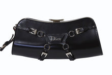 画像をギャラリービューアに読み込む, 極美品 Christian Dior クリスチャンディオール ボンテージ クラッチバッグ 03BM-0063 ブラック ガリアーノ期 シルバー金具 中古 4b003778