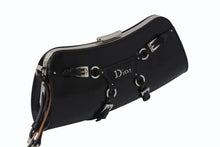 画像をギャラリービューアに読み込む, 極美品 Christian Dior クリスチャンディオール ボンテージ クラッチバッグ 03BM-0063 ブラック ガリアーノ期 シルバー金具 中古 4b003778