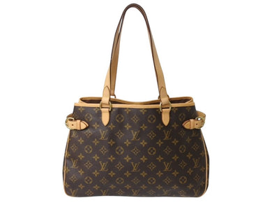 LOUIS VUITTON ルイヴィトン バティニョール オリゾンタル トートバッグ M51154 モノグラム PVC レザー ブラウン 美品 中古 4b003779
