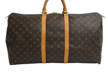 Load image into Gallery viewer, LOUIS VUITTON ルイヴィトン キーポル55 ボストンバッグ M41424 モノグラム PVC レザー ブラウン 美品 中古 4b003781