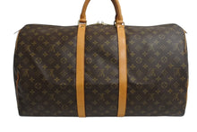 Load image into Gallery viewer, LOUIS VUITTON ルイヴィトン キーポル55 ボストンバッグ M41424 モノグラム PVC レザー ブラウン 美品 中古 4b003781
