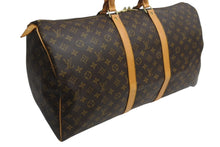 Load image into Gallery viewer, LOUIS VUITTON ルイヴィトン キーポル55 ボストンバッグ M41424 モノグラム PVC レザー ブラウン 美品 中古 4b003781