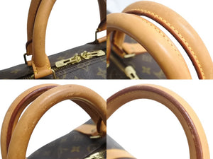 LOUIS VUITTON ルイヴィトン キーポル55 ボストンバッグ M41424 モノグラム PVC レザー ブラウン 美品 中古 4b003781