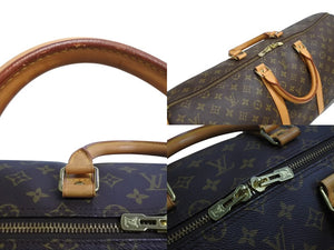 LOUIS VUITTON ルイヴィトン キーポル55 ボストンバッグ M41424 モノグラム PVC レザー ブラウン 美品 中古 4b003781
