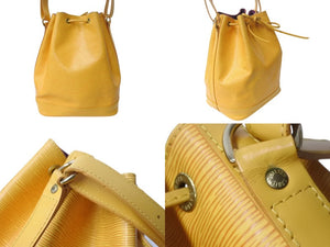 LOUIS VUITTON ルイヴィトン ノエ ショルダーバッグ エピレザー M44009 イエロー パープル ゴールド金具 美品 中古 4b003783