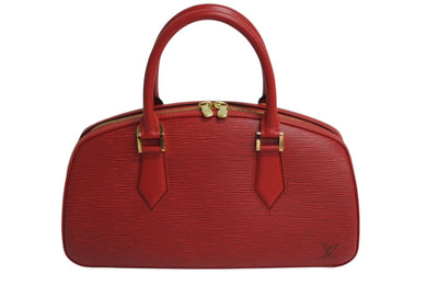 極美品 LOUIS VUITTON ルイヴィトン ジャスミン M52087 ハンドバッグ レッド ゴールド金具 エピレザー 中古 4b003787