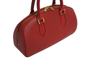 極美品 LOUIS VUITTON ルイヴィトン ジャスミン M52087 ハンドバッグ レッド ゴールド金具 エピレザー 中古 4b003787