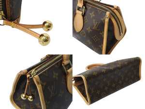 LOUIS VUITTON ルイヴィトン モノグラム ポパンクール ハンドバッグ M40009 ロゴ モノグラムキャンバス ブラウン美品 中古4b003789