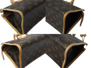 LOUIS VUITTON ルイヴィトン モノグラム ポパンクール ハンドバッグ M40009 ロゴ モノグラムキャンバス ブラウン美品 中古4b003789