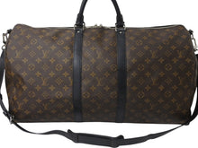 Load image into Gallery viewer, 極美品 LOUIS VUITTON ルイヴィトン キーポルバンドリエール55 ボストンバッグ M56714 モノグラムマカサー ブラック 中古 4b003790