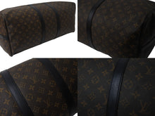 Load image into Gallery viewer, 極美品 LOUIS VUITTON ルイヴィトン キーポルバンドリエール55 ボストンバッグ M56714 モノグラムマカサー ブラック 中古 4b003790