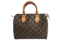 Load image into Gallery viewer, LOUIS VUITTON ルイヴィトン スピーディー25 ハンドバック M41528 モノグラム PVC レザー ブラウン ゴールド金具 美品 中古 4b003793