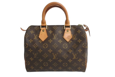 LOUIS VUITTON ルイヴィトン スピーディー25 ハンドバック M41528 モノグラム PVC レザー ブラウン ゴールド金具 美品 中古 4b003793