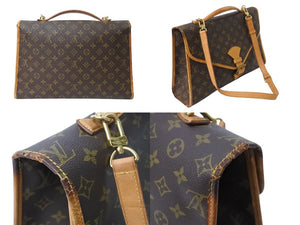 LOUIS VUITTON ルイヴィトン ビバリー ハンドバッグ M51121 ビジネスバッグ 2WAY PVC ヌメ革 ブラウン 美品 中古 4b003795
