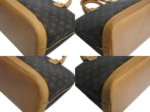 LOUIS VUITTON ルイ ヴィトン アルマPM ハンドバッグ M51130 モノグラム PVC ブラウン ゴールド金具 美品 中古 4b003796
