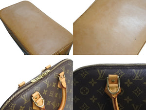 LOUIS VUITTON ルイ ヴィトン アルマPM ハンドバッグ M51130 モノグラム PVC ブラウン ゴールド金具 美品 中古 4b003796